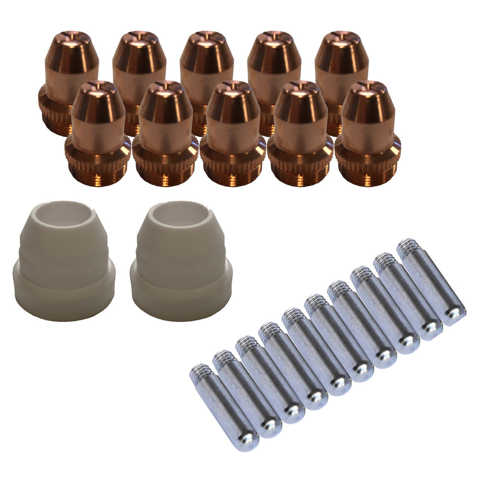 LOTOS LCS22 PLASMA CUTTER CONSUMABLES SETS FOR BROWN COLOR LT5000D AND BROWN COLOR CT520D (22)